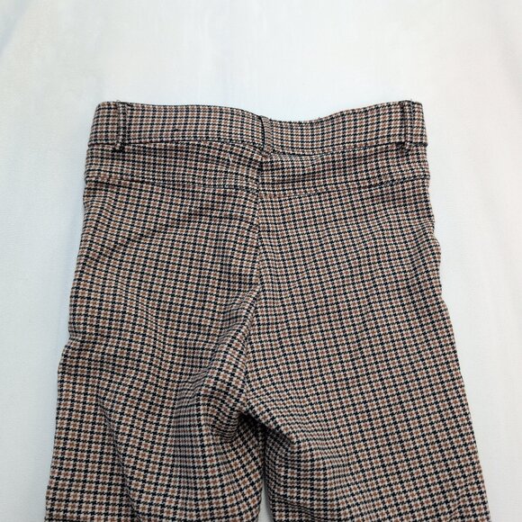 Zara Tan Plaid Skinny Pants, XS - Picture 6 of 9